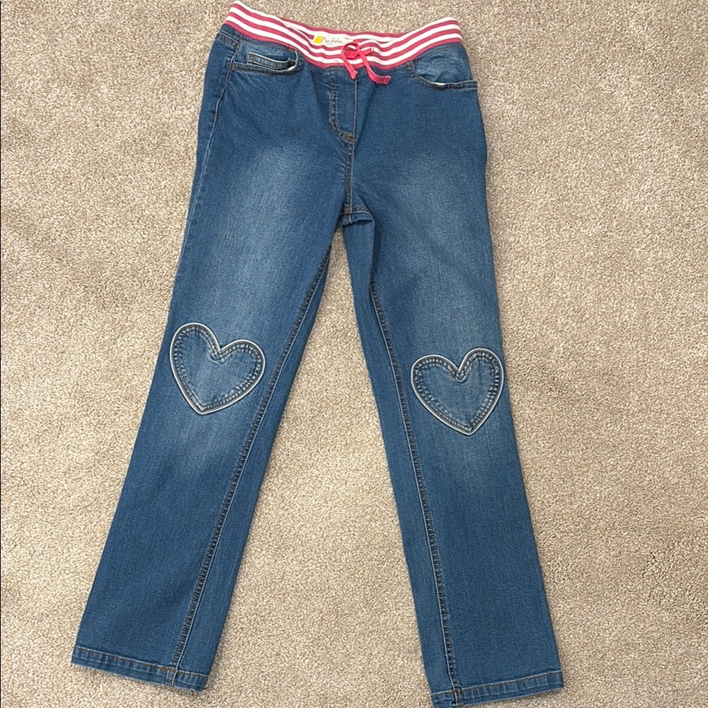Mini Boden girls denim with drawstring waistband